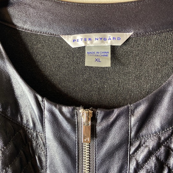 PETER NYGARD Textured Faux Leather Mixed Media Jacket - Picture 8 of 12